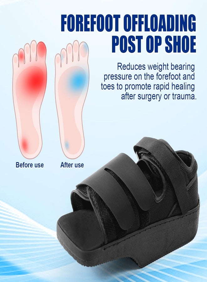 Estinko forefoot Offloading Post Op Shoe-Wedge Post Op Shoe Ortho Wedge Healing Shoe Non Weight Bearing Offloading Shoe for Broken Toe, Bunion, Hammer toe, Diabetic Foot Ulcer for Men and Women, M - Image 3