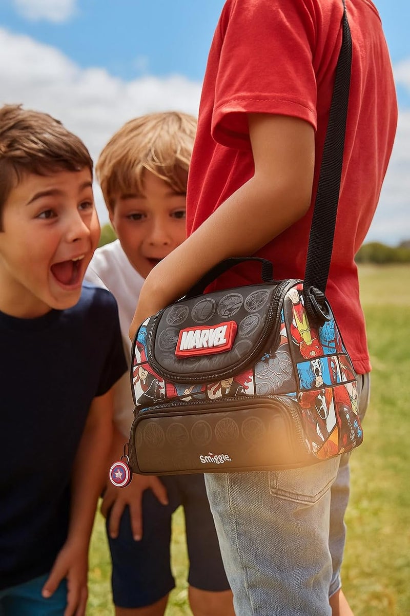 EXILOM Polyester Lunch Bag for Kids,Lunch Bag for Girls Boys,Thermal Insulation Tote Bag for Toddler Teen,School Travel Bag,Water Bottle and Lunch Box Holder with Adjustable Strap (Black) - Image 3
