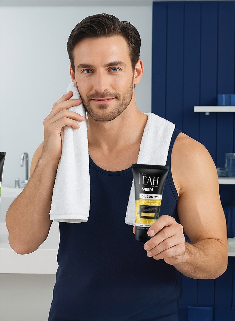 فياح غسول الوجه الرغوي المفتح للجنسين من فاه للتنظيف العميق بخلاصة الليمون للبشرة المشرقة والمنتعشة (150 مل) - Image 4