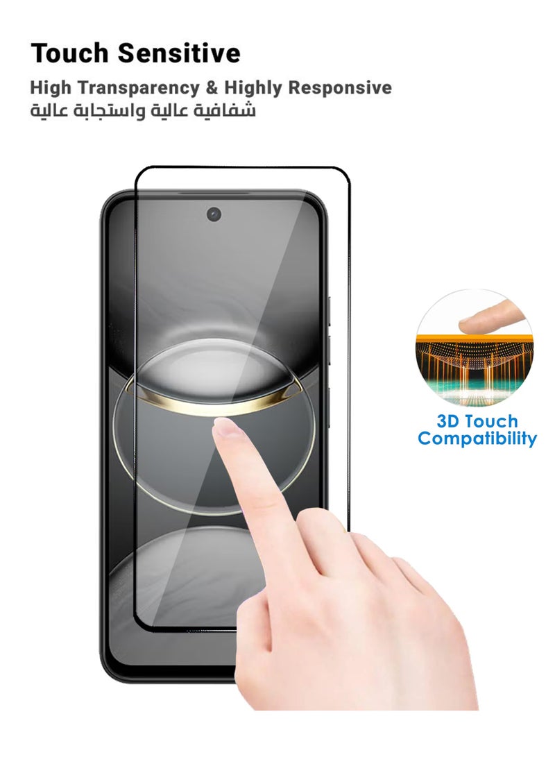 Tecno Spark 30C 5G Screen Protector - Premium Full Screen Tempered Glass For Tecno Spark 30C 5G, High Transparency, Delicate Touch, Anti-Explosion, Smooth Arc Edges, Easy Installation - Image 3