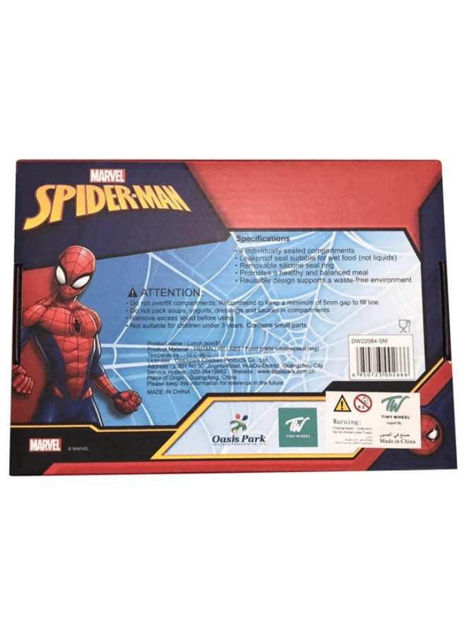 Tiny Wheel Marvel Spiderman 6-Compartment Single Button Lock Tritan Lunch Box Multicolor DW22084-SM - Image 5