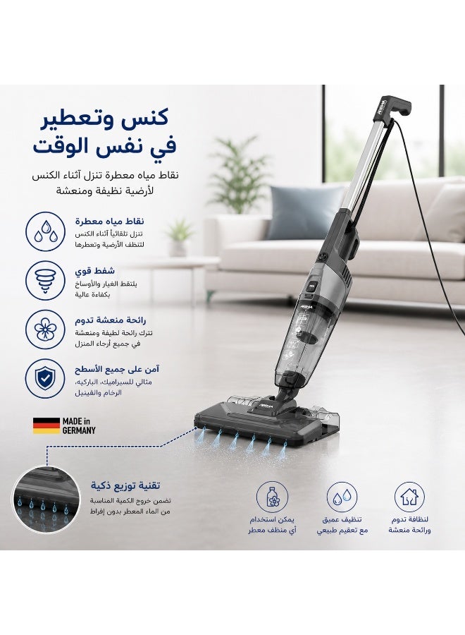 Arshia 4 in 1 Vacuum Cleaner with Mop (Black) - Image 2