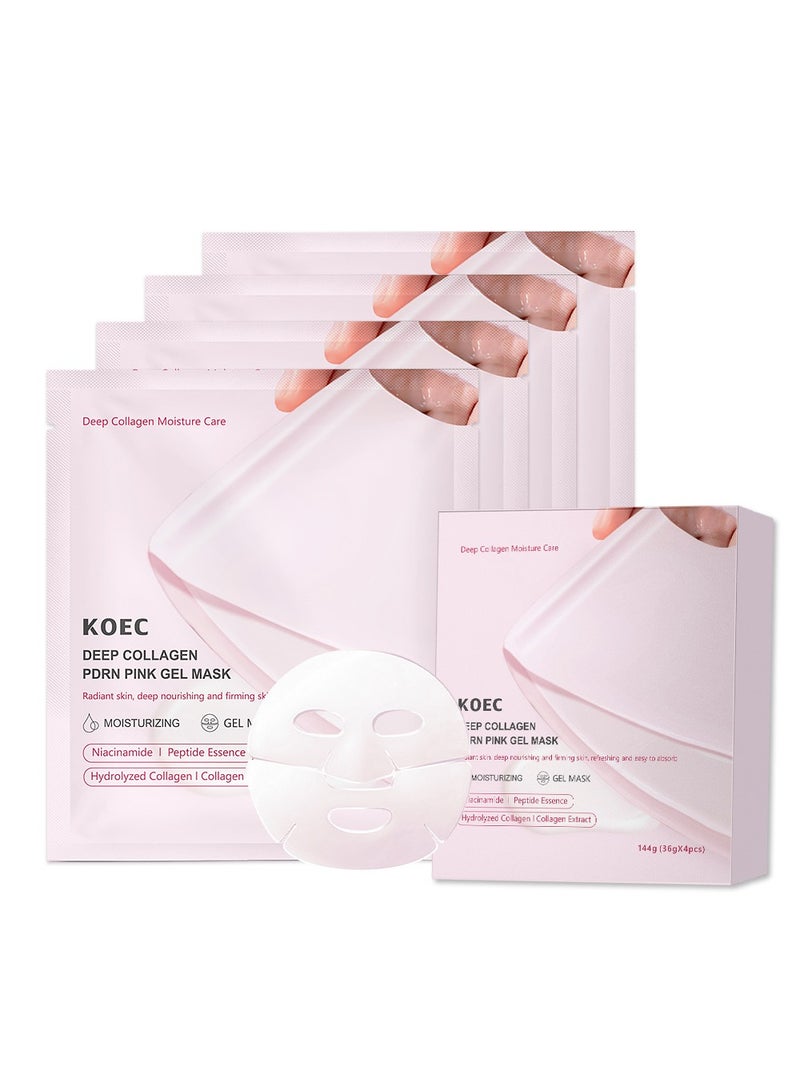 KOEC Deep Collagen Overnight Mask , Hydrating Collagen Face Mask, TikTok Trend Items Skin Care,36g*4 Count - Image 1