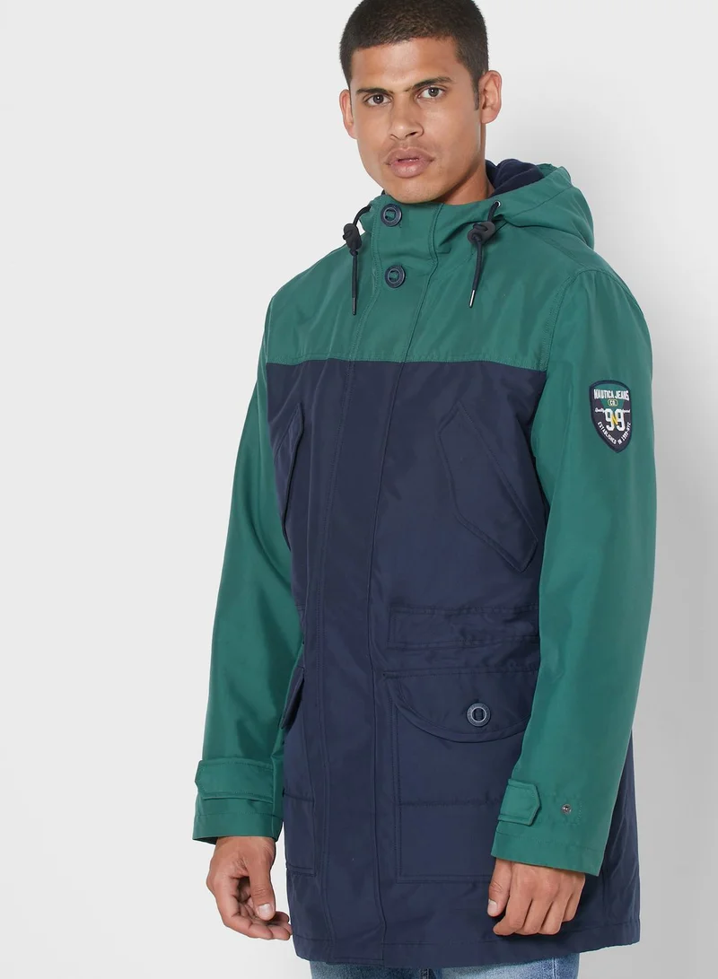 NAUTICA Color Block Hooded Jacket
