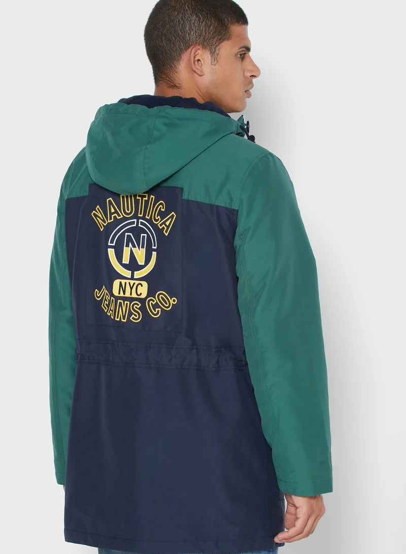 NAUTICA Color Block Hooded Jacket
