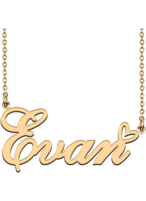 HUAN XUN Customized Custom Made Any Name Necklace for Women in Gold Silver