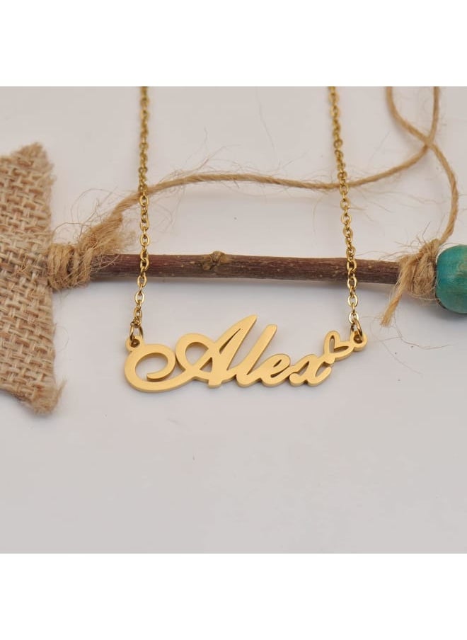 Generic - HUAN XUN Customized Custom Made Any Name Necklace for Women in Gold Silver - Image 1