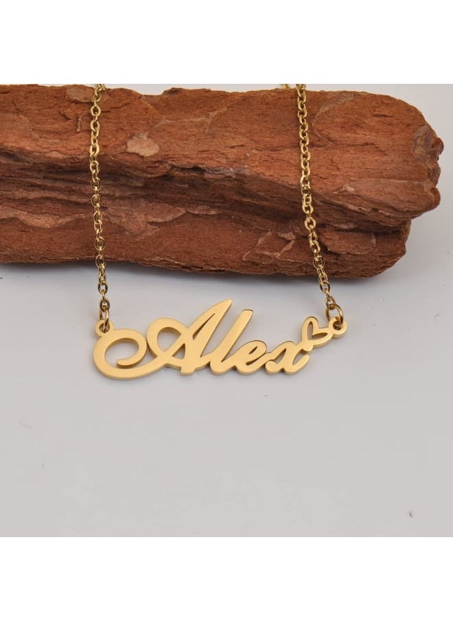 Generic - HUAN XUN Customized Custom Made Any Name Necklace for Women in Gold Silver - Image 1