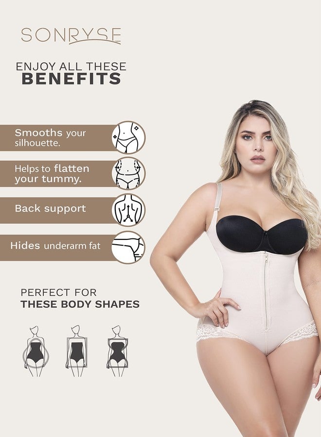 Sonryse Fajas Colombianas Reductoras y Moldeadoras Levanta Cola Posparto Stage 2 Post Surgery Shapewear Bodysuit Beige XS/30 - Image 5