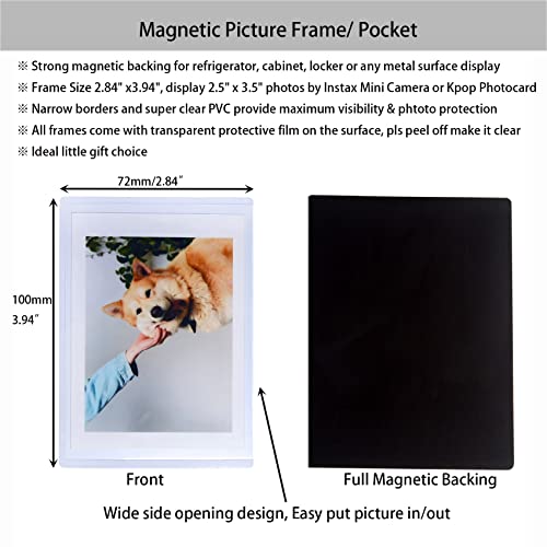 LAGIPA Magnetic Polaroid Picture Frame 2.5 x 3.5, Instax Mini Photo Frame for Fridge, Wallet Size Picture Frame, 10 Pack - Image 2