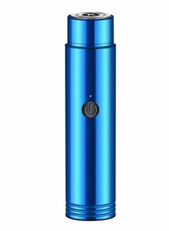 SYOSI men electric shaving knife blue portable charging mini shaver hub trimmer is used for travel or family men electric shaving knife blue portable charging mini shaver hub trimmer is used for travel or f  - Image 1