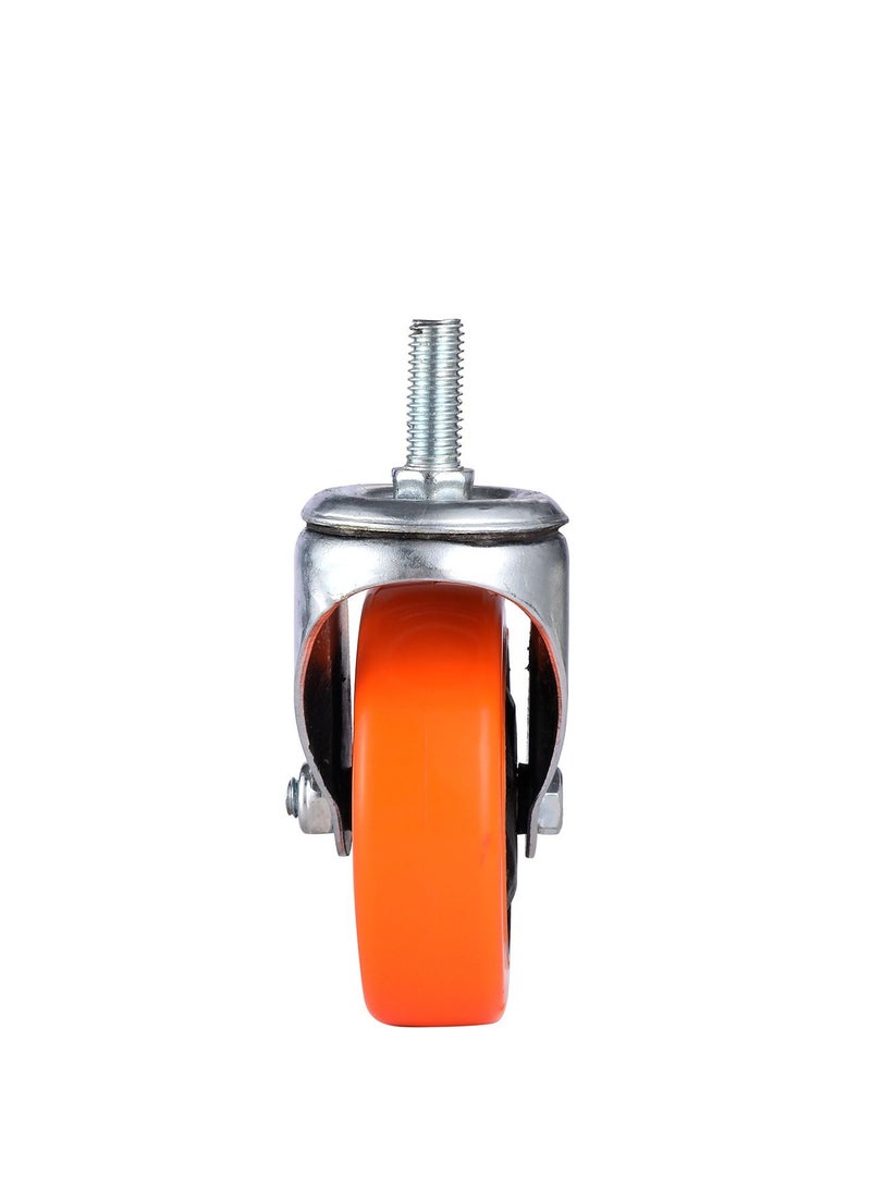 BMB tools 2-Piece 125mm Yellow PVC Caster - Swivel - Screw M12x30mm - Image 4