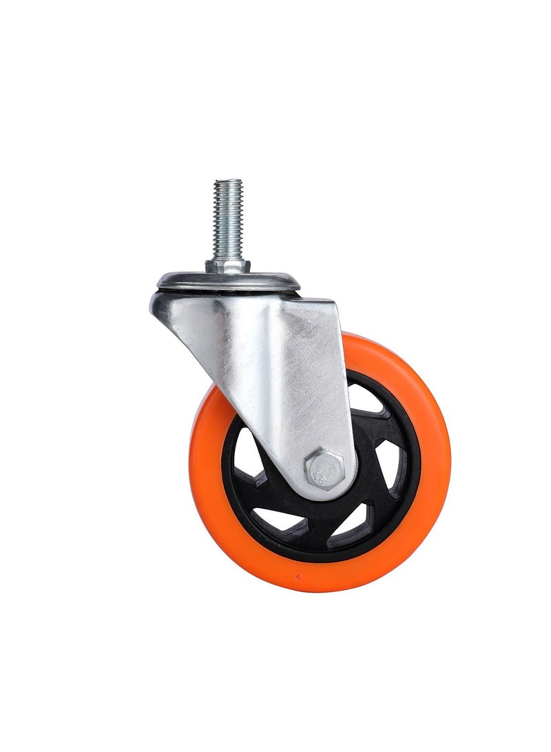 BMB tools 2-Piece 125mm Yellow PVC Caster - Swivel - Screw M12x30mm - Image 2