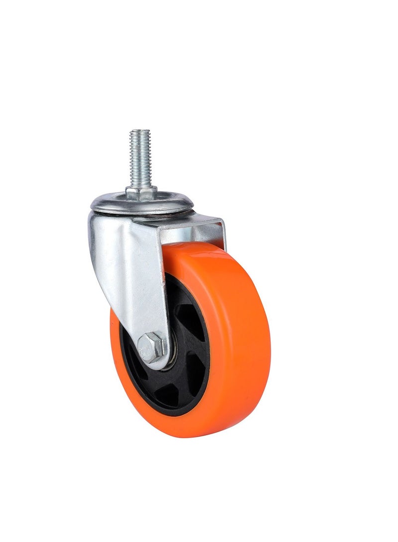 BMB tools 2-Piece 125mm Yellow PVC Caster - Swivel - Screw M12x30mm - Image 3