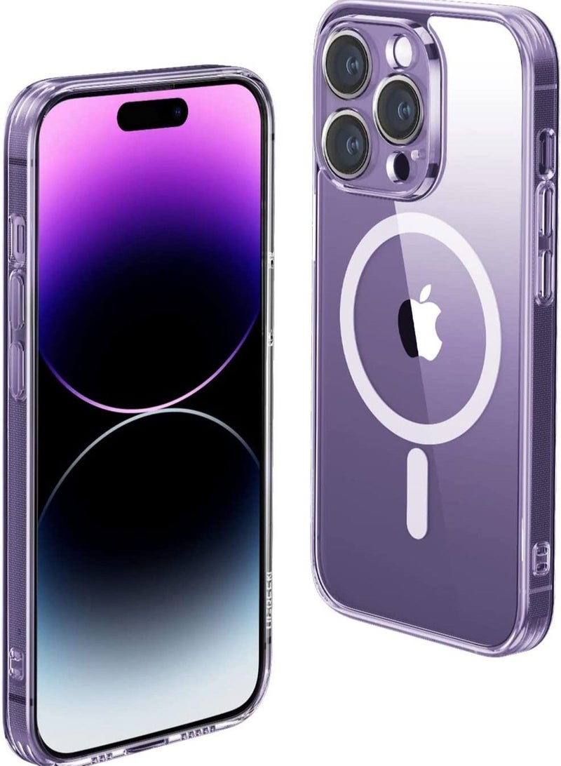iPhone 14 Pro Max Magsafe Case 6.7 Inch Slim Thin Magnetic Case, Yellowing-Resistant, Anti-Drop Shock Absorption, Anti-Scratch and Hard Back Crystal Case Cell Phone Case iPhone 14 Pro Max Case - Image 1