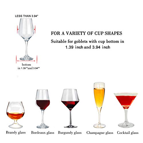 MOCOUM Wine Glass Rack, 3 Rows, White, Under Cabinet, Stemware Hanger, 1 Pack - Image 4