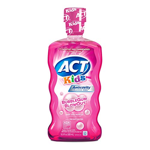 ACT Kids Anticavity Fluoride Rinse Bubble Gum Blow Out 16.9 OZ - Image 1