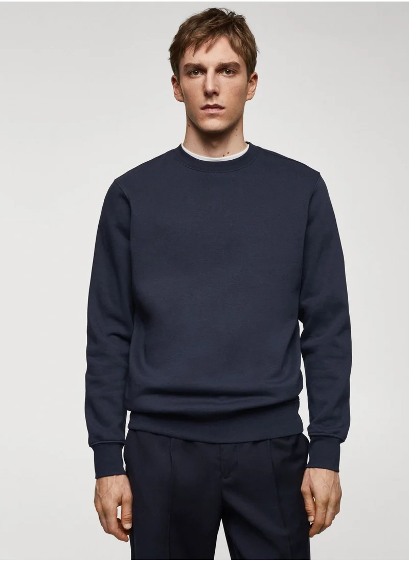 Mango Man Essential Crew Neck Sweatshirt