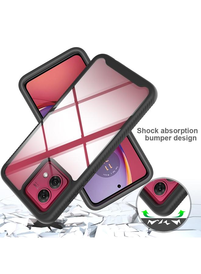 S-TOP Case For Motorola Moto G84 Starry Sky Solid Color Series PC + TPU Phone Case with PET Film - Image 5