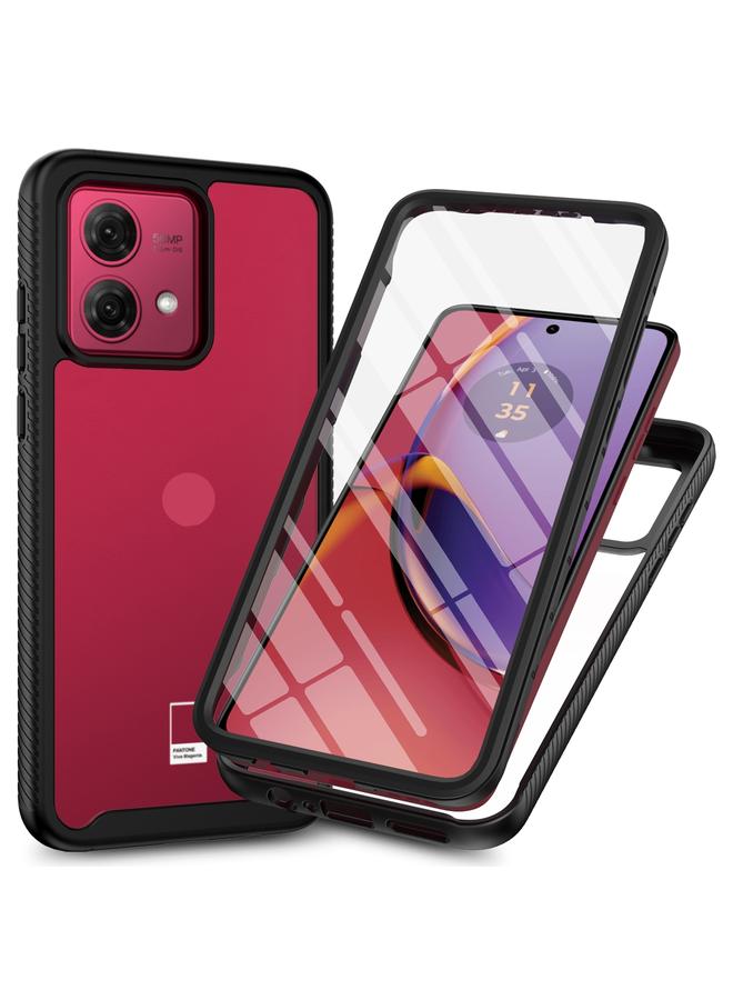 S-TOP Case For Motorola Moto G84 Starry Sky Solid Color Series PC + TPU Phone Case with PET Film - Image 1