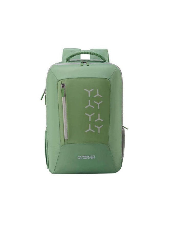 American Tourister Sigma 3.0 Style 01, 33.5L Volume Office 2 Compartment Laptop Backpack with Front Organizer and Spacious Interiors for Unisex - Green - Image 1