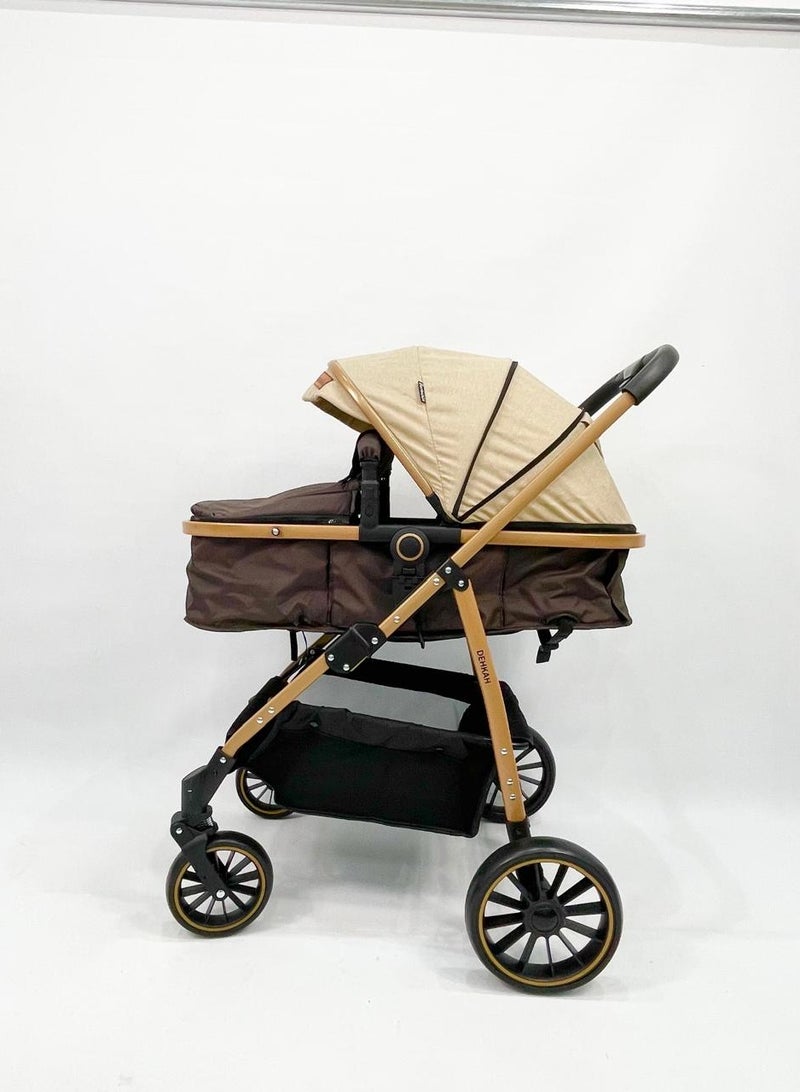 ضحكة  طقم السفر 4-في-1 من DEHKAH – عربة، سرير هزاز، مقعد سيارة وشنطة أنيقة للأم - Image 5