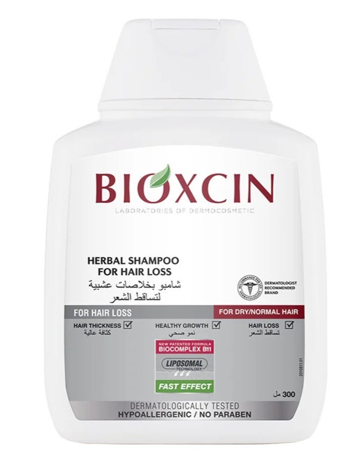 BIOXCIN - Herbal Shampoo For Hair Loss 300ml - For Dry /Normal Hair - Image 1
