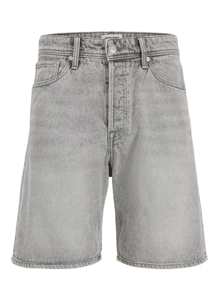 JACK & JONES Grey Denim Casual Denim Shorts for Men | Best Price UAE