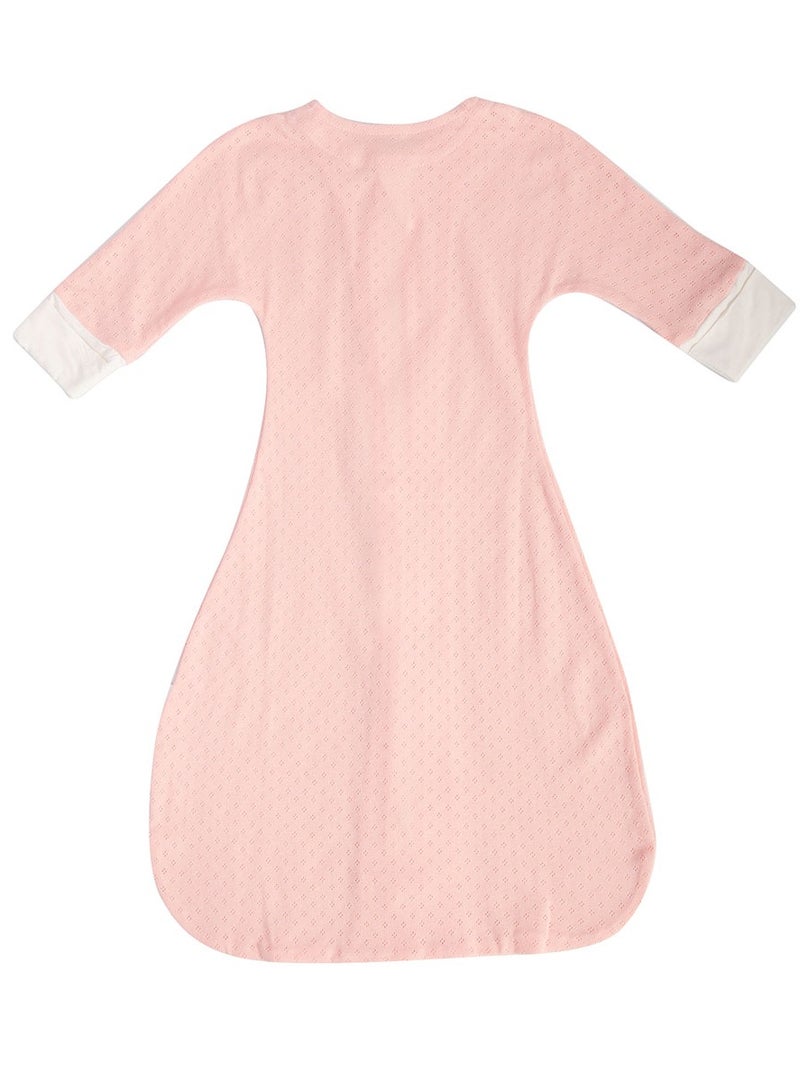 Tiny Toes - Baby Girls Solid Long Sleeves Swaddle - Pink - Image 1