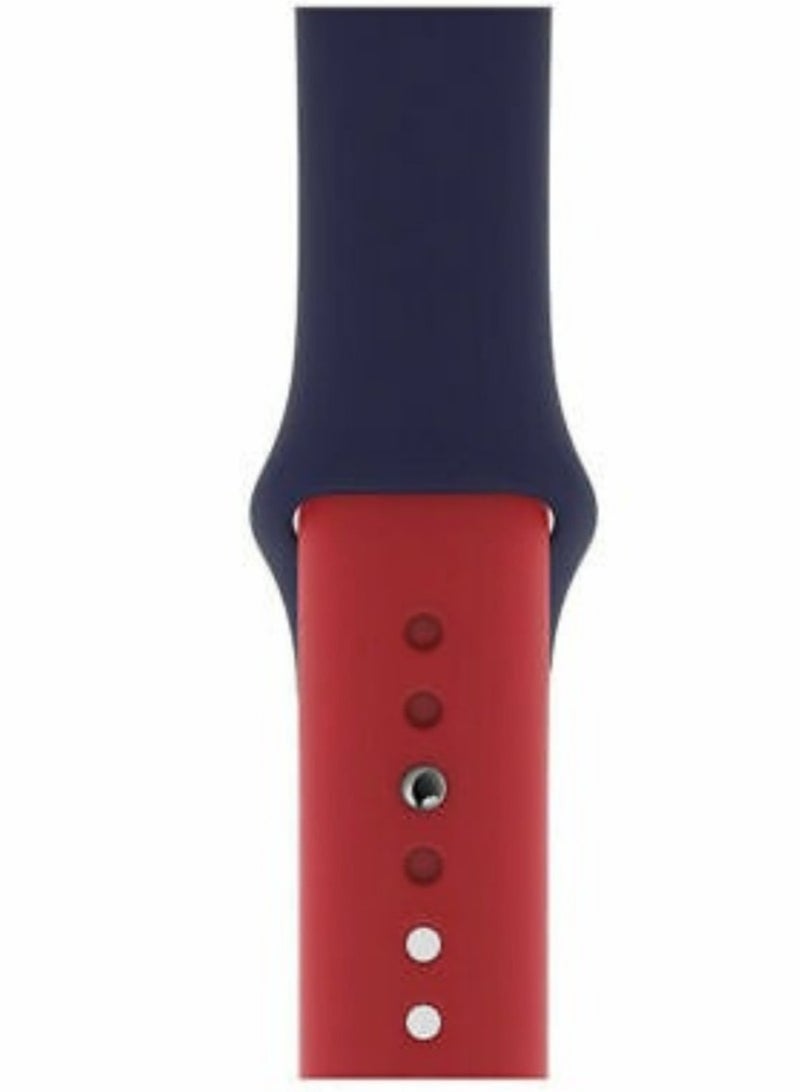 ELTRAZONE Dual Color Soft Silicone Watch Strap For Apple Watch Band 38mm/40mm/41mm For iWatch Series 7/6/SE/5/4/3/2/1/ - Image 3