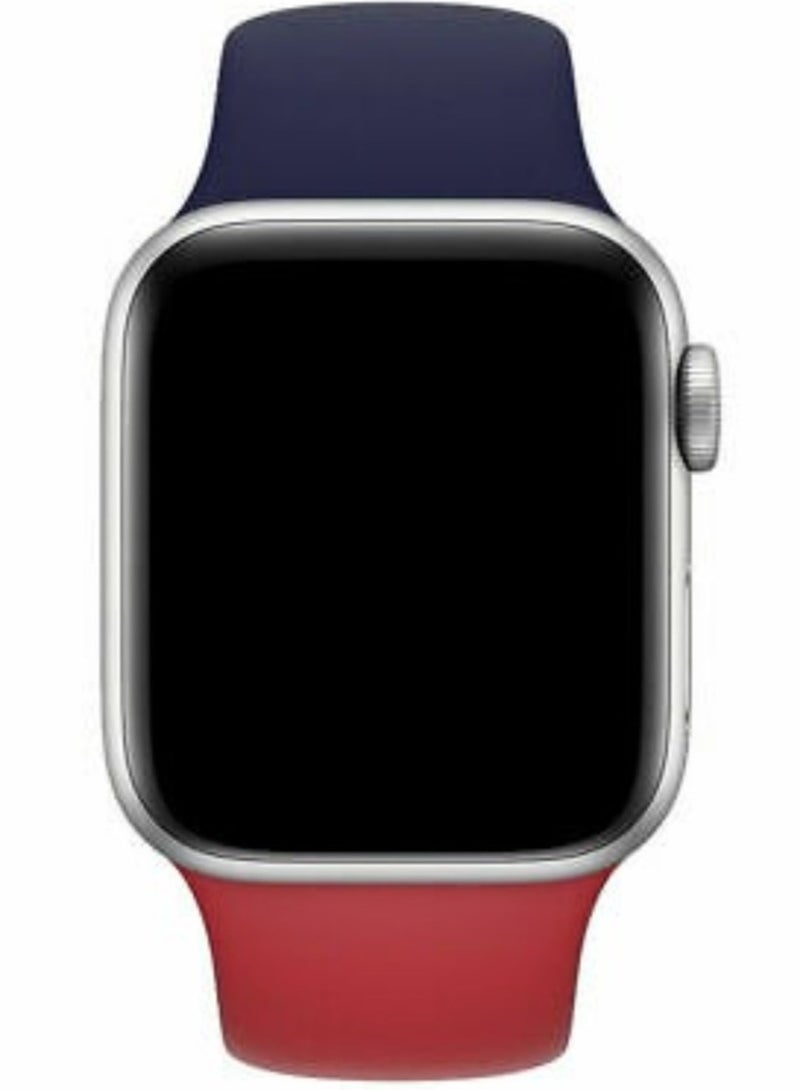 ELTRAZONE Dual Color Soft Silicone Watch Strap For Apple Watch Band 38mm/40mm/41mm For iWatch Series 7/6/SE/5/4/3/2/1/ - Image 2