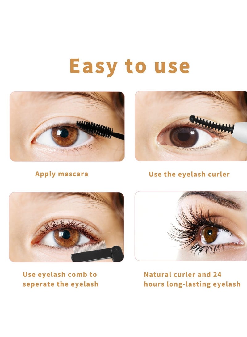 Barakah Heated Eyelash Curler, USB Rechargeable Electric Eelash Curlers, Eye Lash Curler with Eyelash Comb for Makeup Natural Curling, Long Lasting Eye Lashes Tool for Women, Pink - Image 4