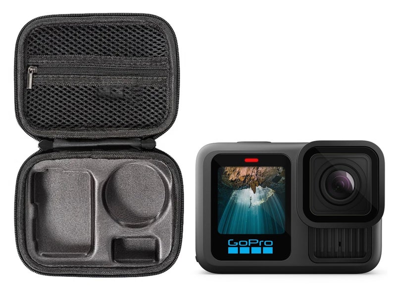 VERTUS® Carrying Case Storage Bag for GoPro Hero 13/12/11/10/9/8/7/6/5/4/3 Action Camera, Travel Case Cover for GoPro Hero 13/Hero 12/Hero 11/Hero 10/Hero 9 Black Action Camera (Hard|Black) - Image 1