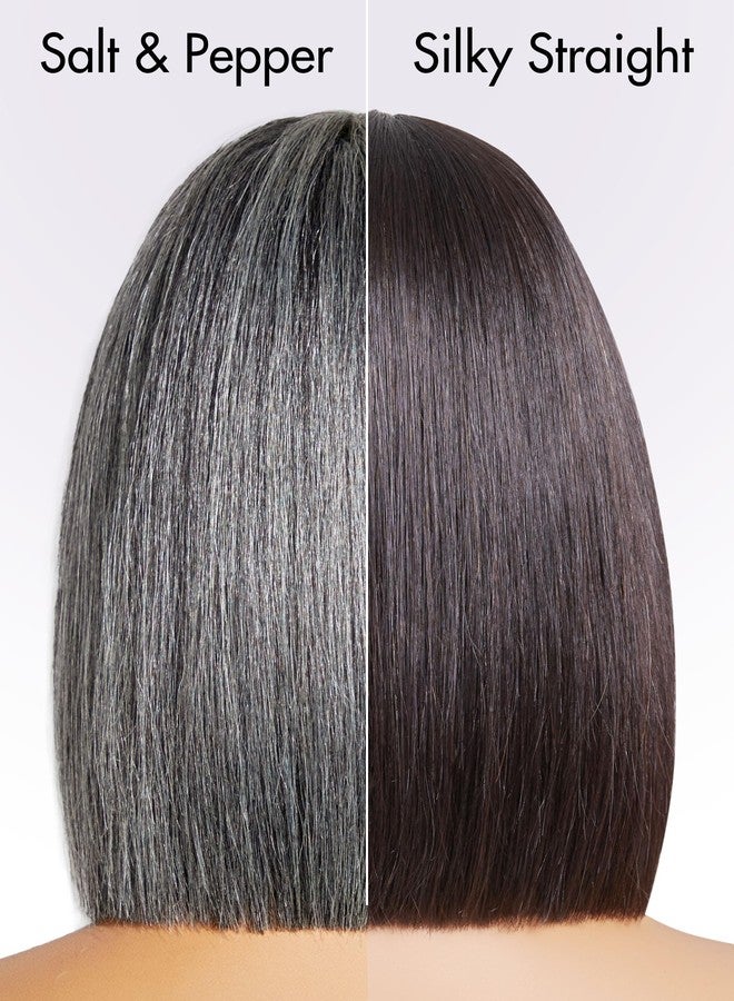 LUVME HAIR All-Day Comfort Wig 10 Inch Grey Salt & Pepper Silky Straight Bob Wig with Bangs Human Hair Glueless HD Lace Bob Wig with Mix Grey Color, Ready to Go Short Wigs For Women (Breathable Cap) - Image 5