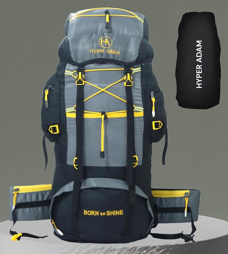 Hyper Adam حقائب الظهر | حقيبة سفر بسعة 75 لتر للرجال | حقيبة سياحية للسفر | حقيبة ظهر للتنزه والتخييم | غطاء مطري - Image 3
