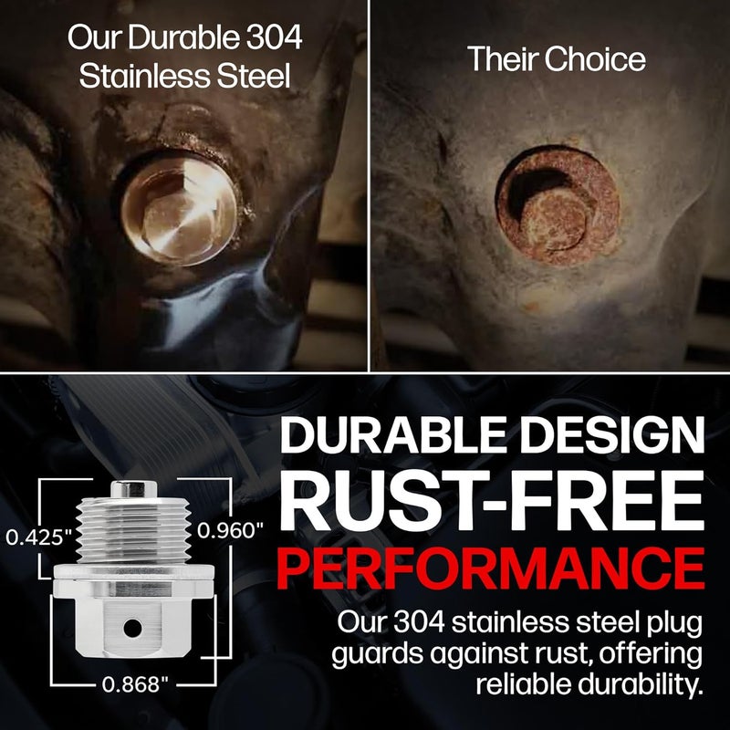 Votex M16 X 1.5 MM Stainless Steel Engine Magnetic Oil Drain Plug with Neodymium Magnet - Made in USA - Image 5