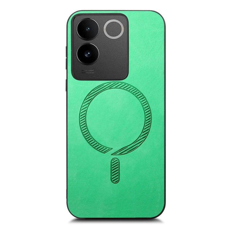 BURAQ Case Cover For vivo iQOO Neo9 / Neo9 Pro 5G Retro Magsafe Magnetic PU Back Cover Phone Case(Green) - Image 3