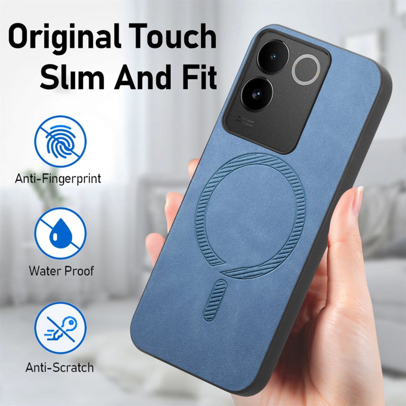 BURAQ Case Cover For vivo iQOO Neo9 / Neo9 Pro 5G Retro Magsafe Magnetic PU Back Cover Phone Case(Green) - Image 5