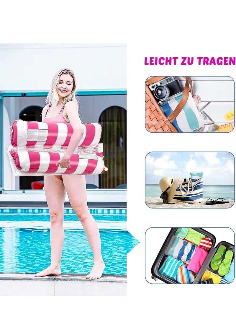 Rock Pow Pool Floats, 3 Packs Swimming Pool Floats for Adults, Pool Float & Water Hammock, Multi-Purpose, Inflatable Pool Floats for Adults - Image 4