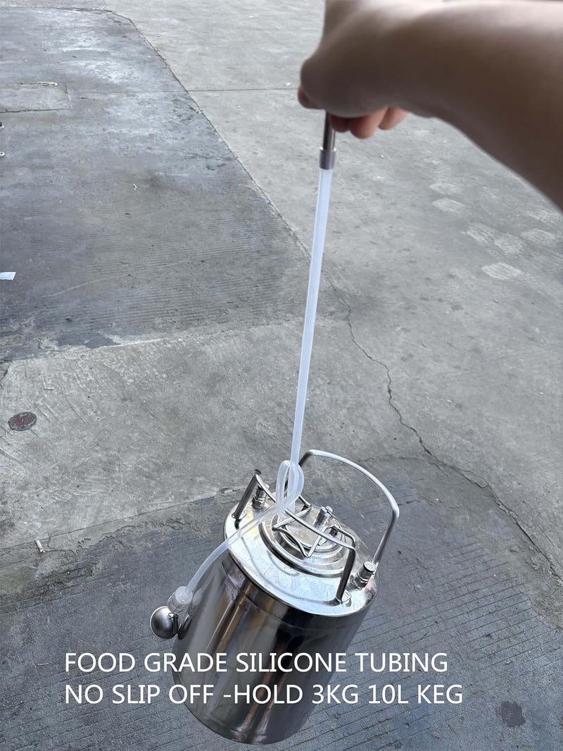 semfeil brew 304 Stainless Home Brew Keg Floating Dip Tube Corny Keg Dip Tube FermZilla Liquid Floating Dip Tube Filter For Corny Keg Fit Ball Lock Keg Pin Lock SS Ball Float 80CM Silicone Dip Tube - Image 4
