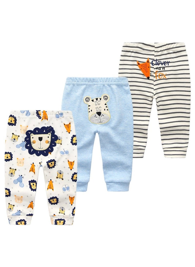 RedMapleTEK 3-Pack Of Elastic Breathable Cotton Trousers For Infants And Young Children  - Image 1