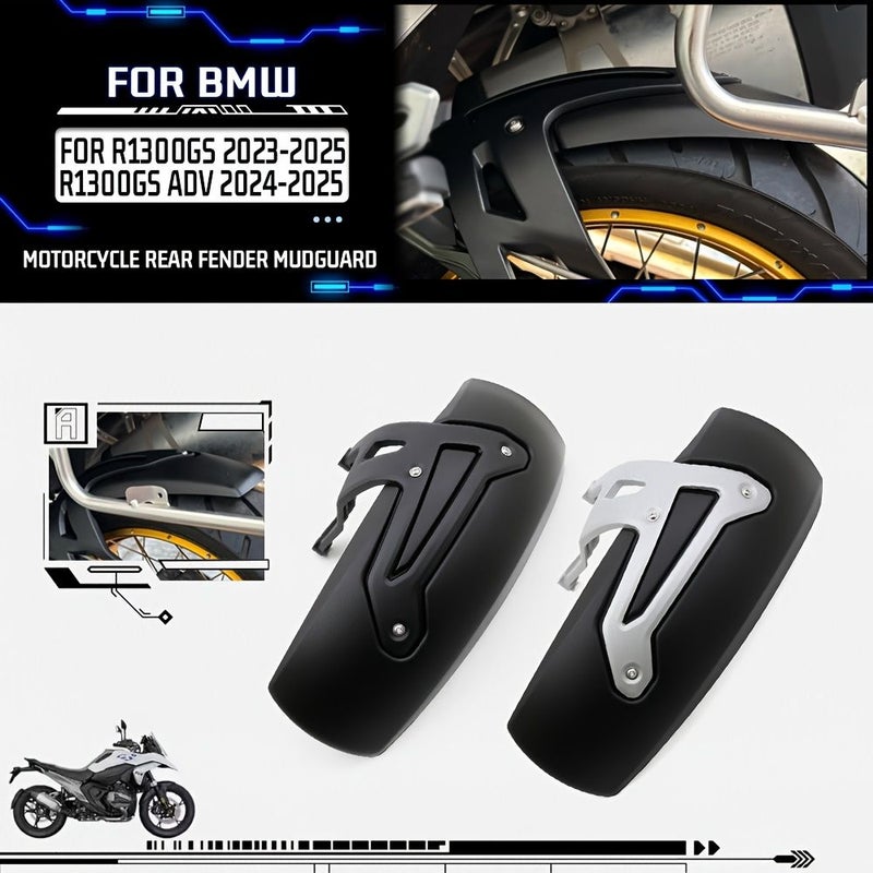Black Rear Fender Mudguard Tire Hugger Splash Guard Compatible With BMW R1300GS R1300 GS R 1300 GS ADV 2023 2024 2025 2026 - Image 1