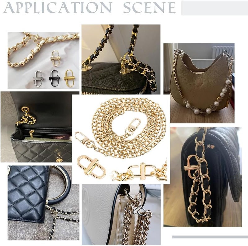 كلاراكو 16 قطعة من مشابك معدنية قابلة للتعديل من كلاركو لحزام السلسلة، 4 ألوان من وصلات السلسلة ومشبك صغير لتقصير طول سلسلة الحقيبة المعدنية وملحقات طول السلسلة والاستبدال والاستخدام اليومي - Image 5