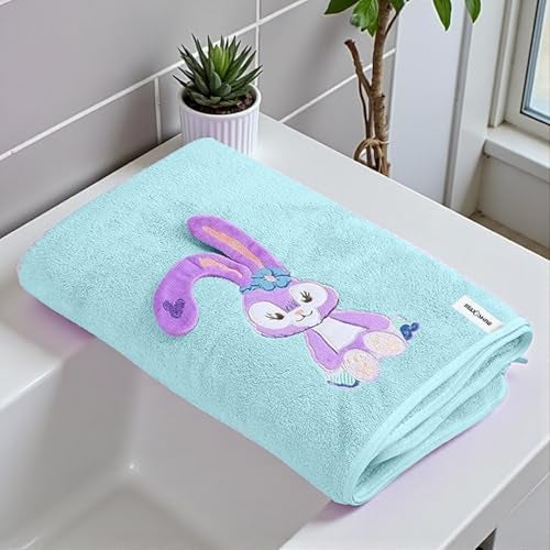 MAXOSHINE Microfiber Kids Bath Towels Quick Dry Super Absorbent Super Soft Bath Towel for Babies Toddler-Baby Towel for Boys and Girls (Green, Pack of 1) - Image 1