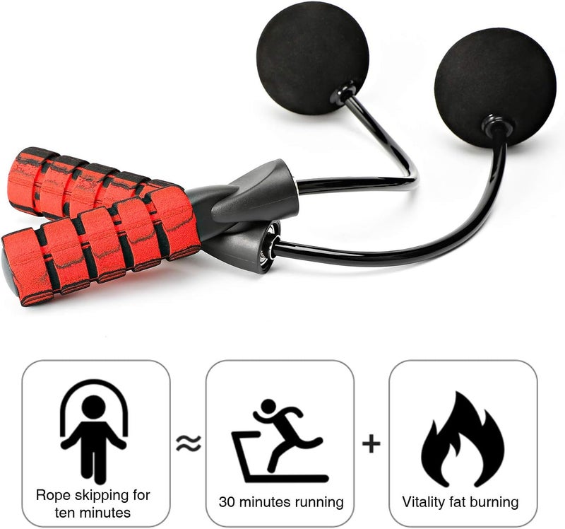 APLUGTEK Jump Rope, Training Ropeless Skipping Rope for Fitness, Adjustable Weighted Cordless Jump Rope for Men and Women - Image 3