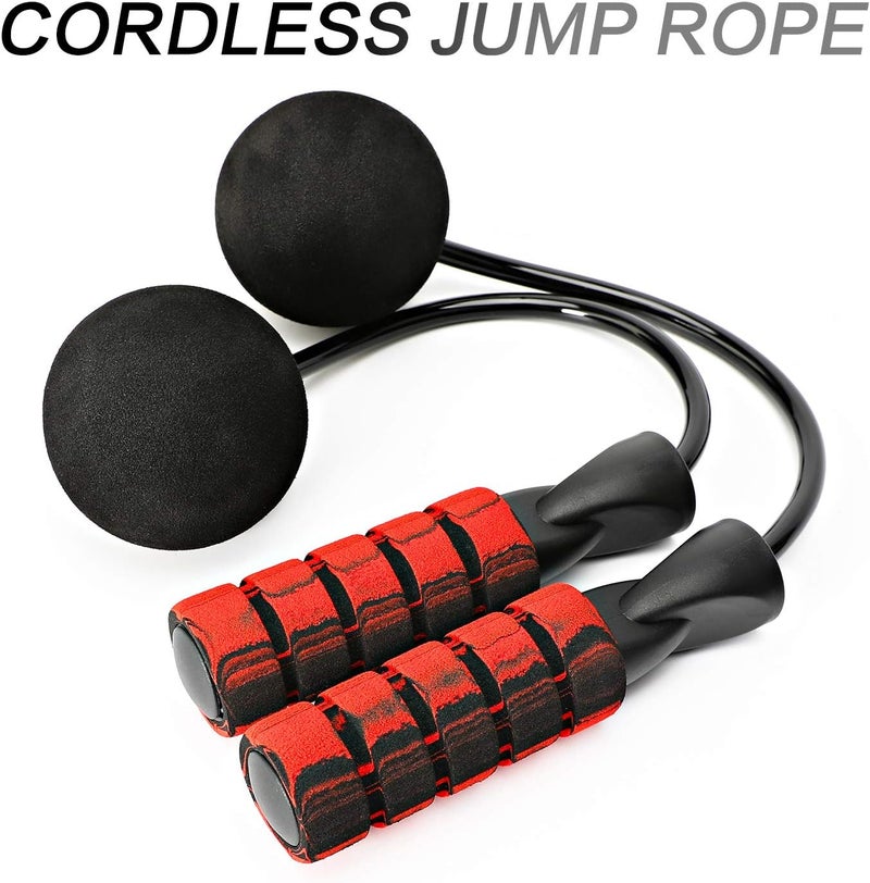 APLUGTEK Jump Rope, Training Ropeless Skipping Rope for Fitness, Adjustable Weighted Cordless Jump Rope for Men and Women - Image 2