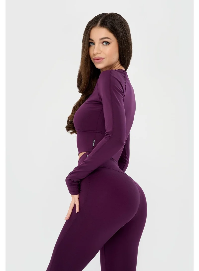 Bona Fide Bona Base Purple Base High Waist Gym Leggings for Women for Women | Best Price UAE
