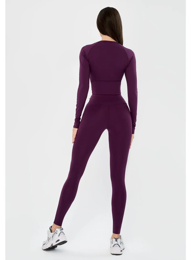 Bona Fide Bona Base Purple Base High Waist Gym Leggings for Women for Women | Best Price UAE