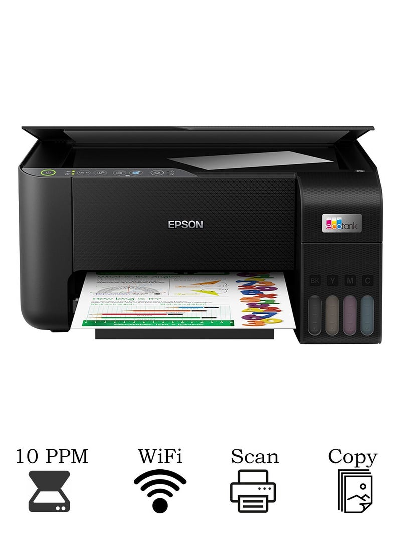EPSON Ecotank L3250 Home Ink Tank 3-In-1 Colour Printer With Wifi And Smartpanel App Connectivity Black & Pack of 4 Epson 103 Ink Bottle Set Black, Cyan, Yellow & Magenta Bundle - Image 2