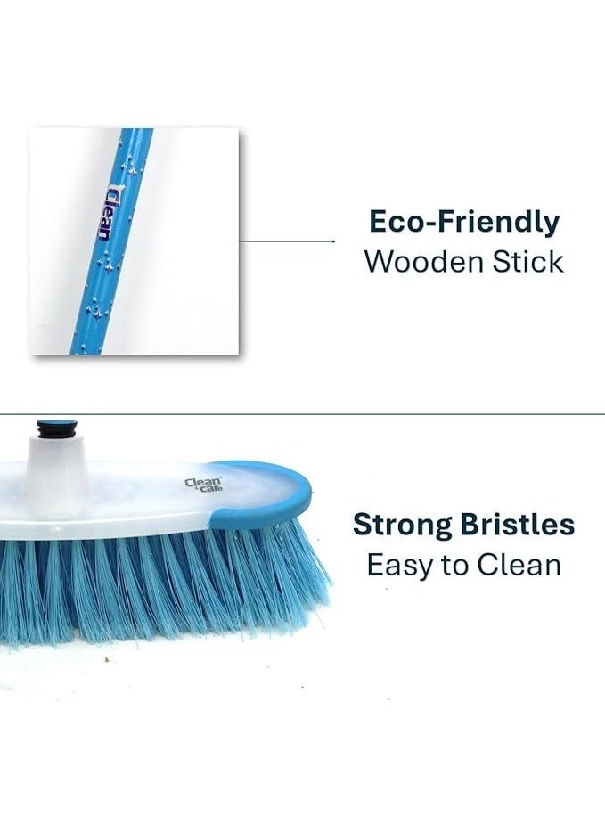 Clean and Care Clean & Care 7 Pcs Cleaning Set All in One Cleaning Tools for Kitchen, Home, Bathroom Spinning Mop, Broom and Squeegee with Stick, Dish Brush, Toilet Brush, Window Squeegee - Image 5